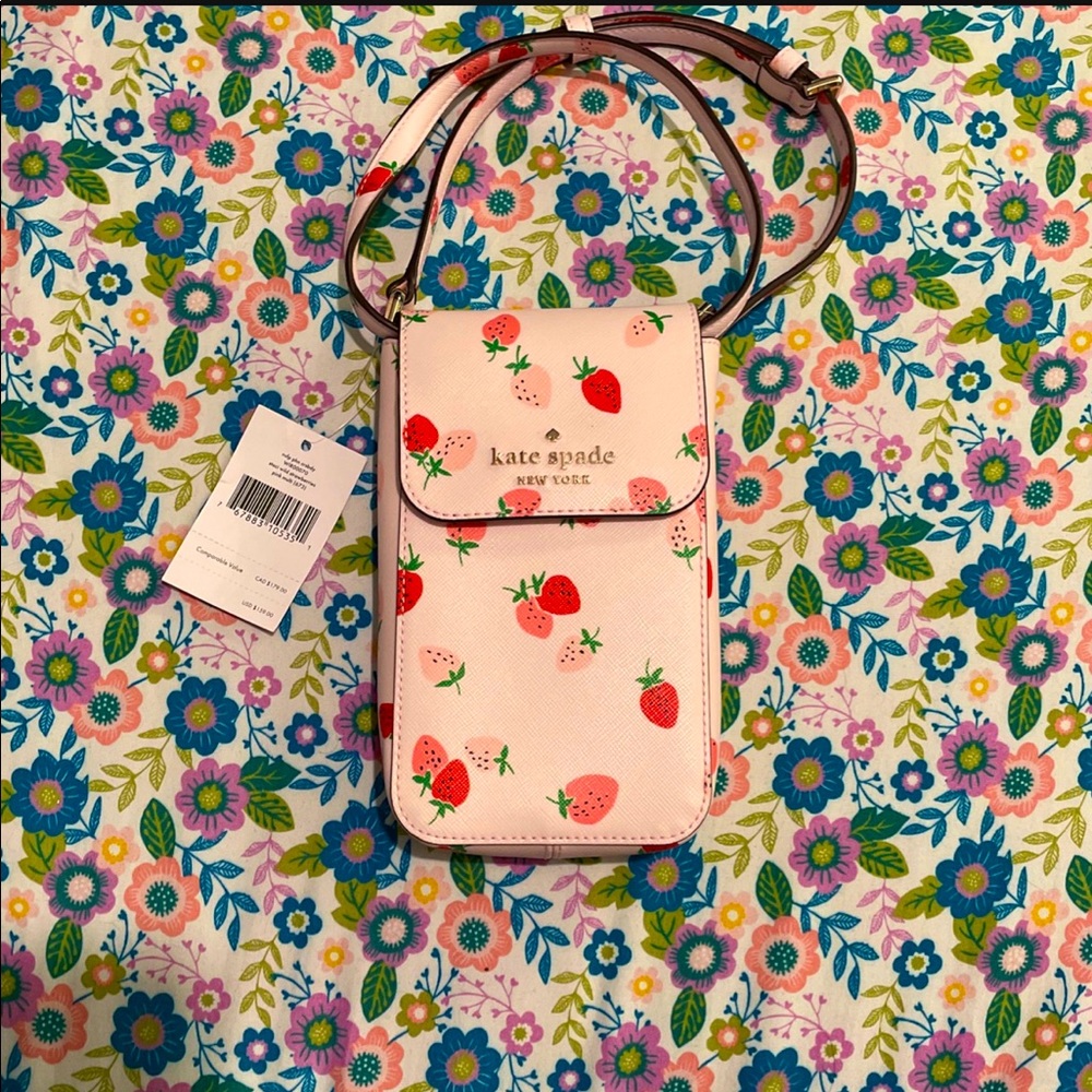 Kate Spade strawberry phone purse